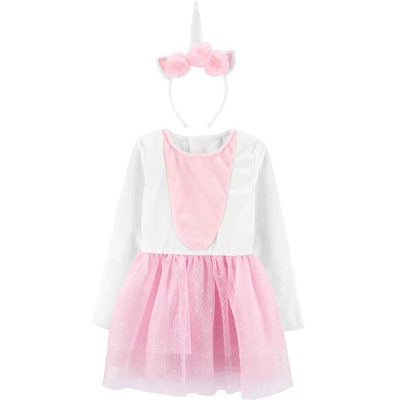 Toddler Girls Carter's UNICORN Halloween Costume Size 2T/3T 4T/5T Headband NWT - Picture 1 of 3